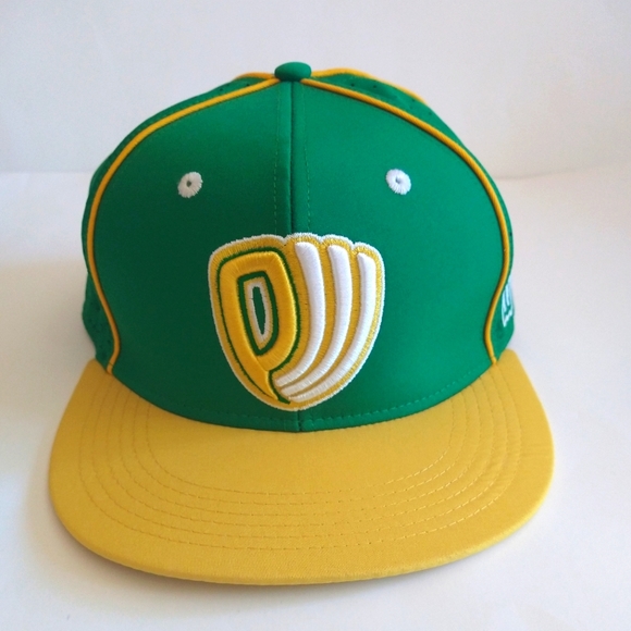 The Won Brand Fitted Baseball Cap Hat Green Yellow White  Size Large NEW - Picture 2 of 8